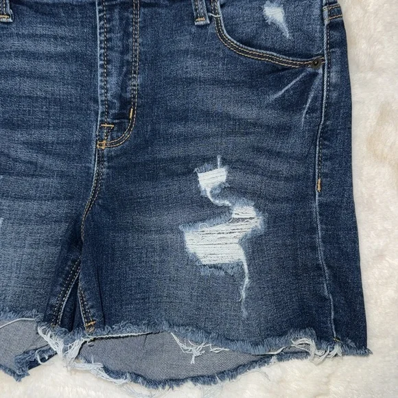 Old Navy High Rise Distressed Stretch Denim Jean Shorts - Women’s 2 - Picture 2 of 8